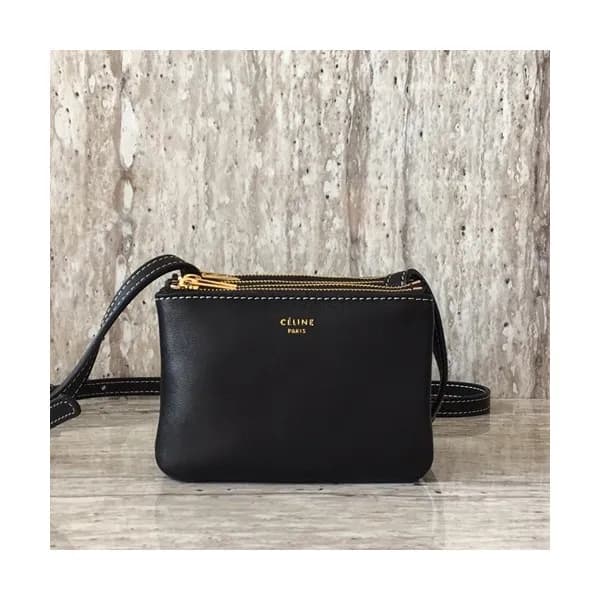 Celine Leather Trio Mini Shoulder Bag,13CM - 셀린느 레… - 1