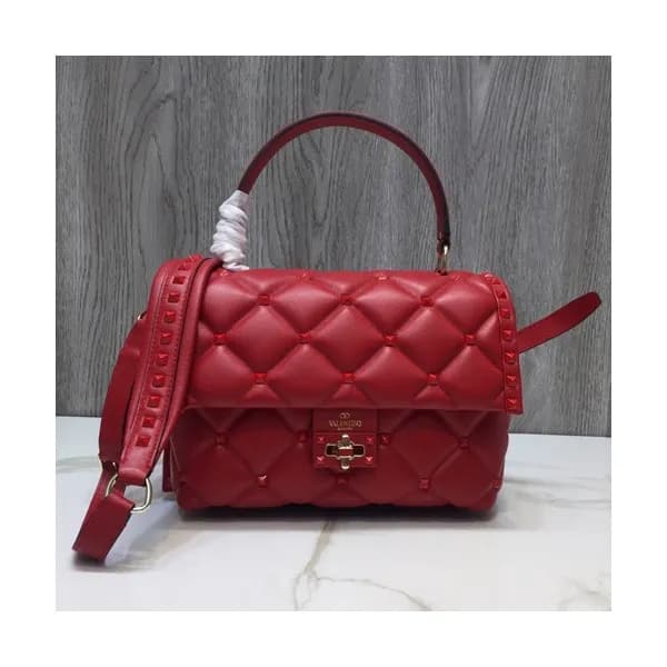 Valentino 2019 Leather Ruckstud Tote Shoudler Bag,… - 1