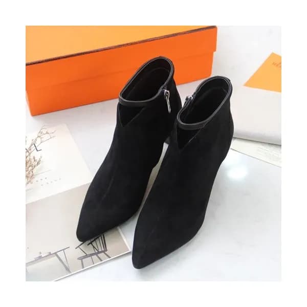 Hermes 2019 Ladies Suede Middle Heel Boots - 에르메… - 1