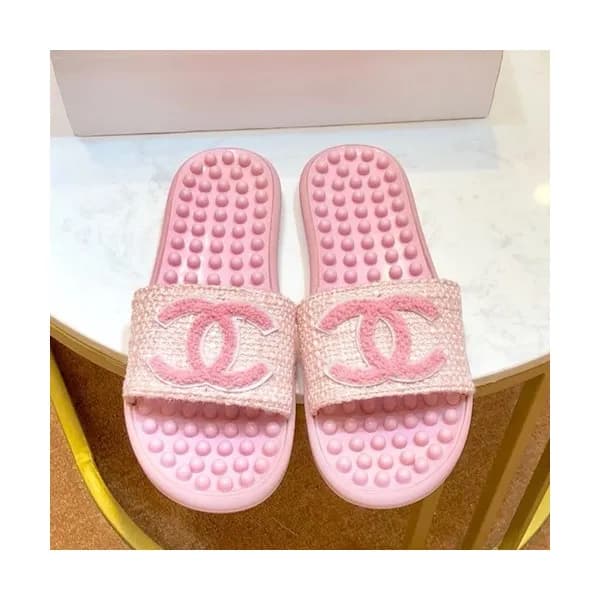 Chanel 2019 Ladies Tweed Slipper - 샤넬 2019 여성용 트위드… - 1