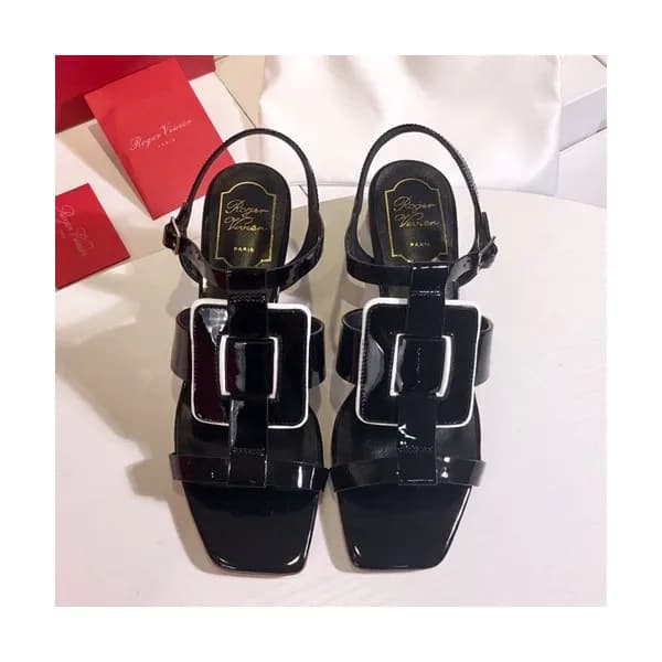 Roger Vivier 2019 Ladies Leather Middle-heel Sanda… - 1