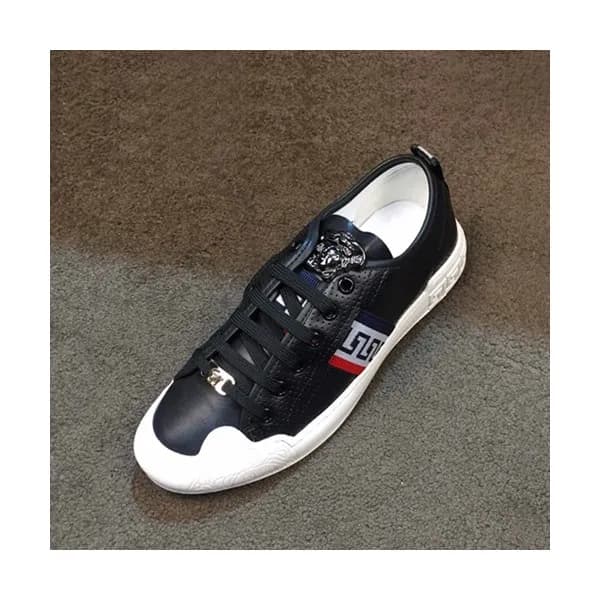 Versace 2019 Mens Leather Sneakers - 베르사체 2019 남성용… - 1