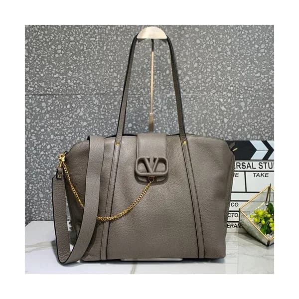 Valentino 2019 Leather Vsling Tote Shoudler Bag,32… - 1