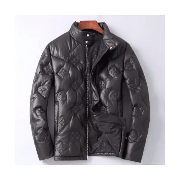 Louis vuitton 2019 Mens Logo Duck Down Leather Jac… - 1