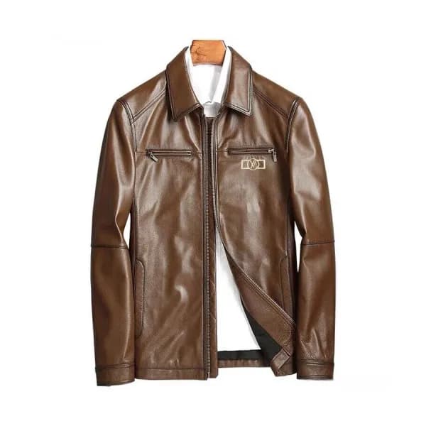 Louis vuitton 2019 Mens Logo Leather Jacket - 루이비통… - 1