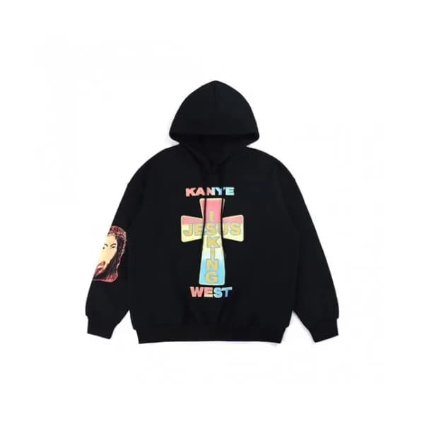Kanye west 2019 Mm/Wm Logo Oversize Cotton Hooded … - 1