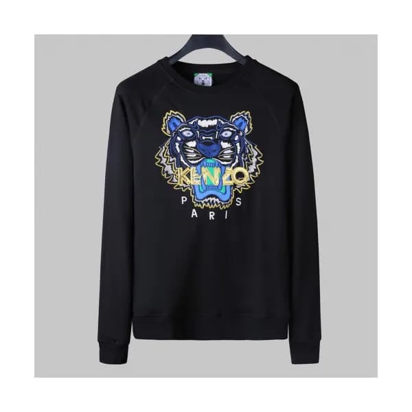 Kenzo Mens Black Sweatshirts - 겐조 남성 맨투맨 Ken75x - 1