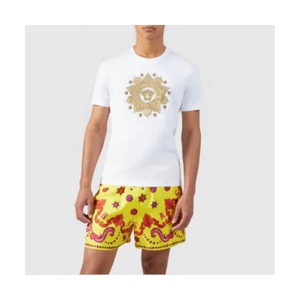 [베르사체]Versace 2020 Mens Logo Silket Short Sleeved … - 1