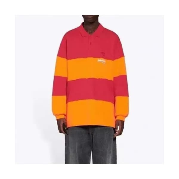 Balenciaga Mens Logo Crew-neck Cotton Tshirts - 발… - 1