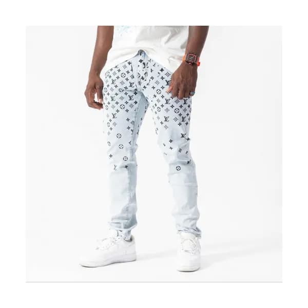 Louis vuitton Mens Monogram Casual Pants Blue - 루… - 1