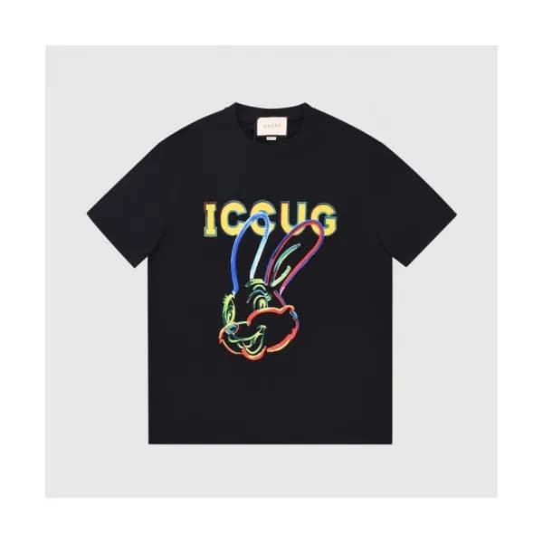 Gucci Mm/Wm Logo Short Sleeved Tshirts Black - 구찌… - 1