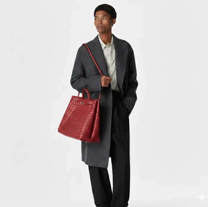 보테가베네타 남/녀 레드 안디아모 백 - Bottega Veneta Unisex Andia… - 1