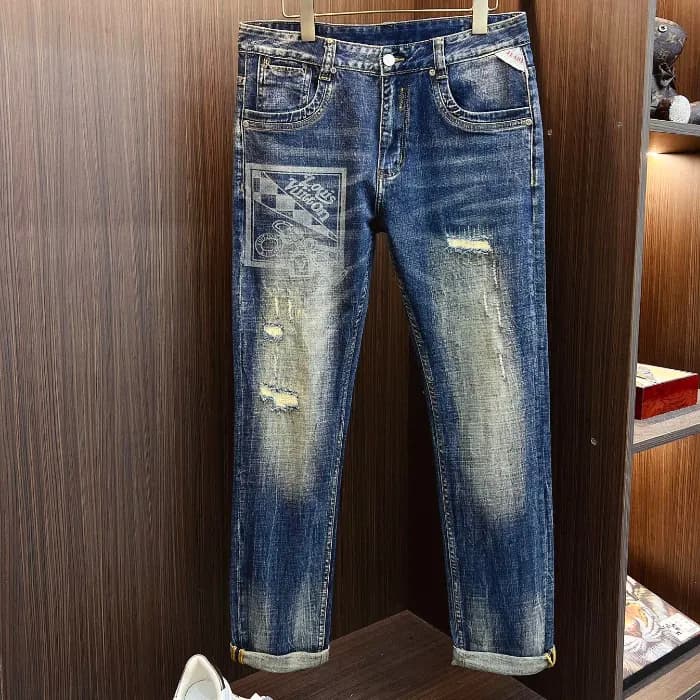 Louis vuitton Mens Monogram Casual Pants Blue - 루… - 1