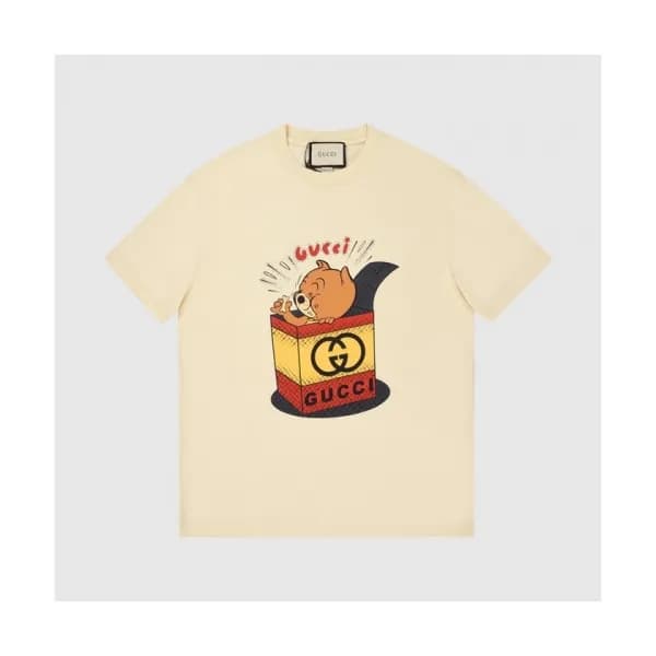 Gucci Mm/Wm Logo Short Sleeved Tshirts Ivory - 구찌… - 1
