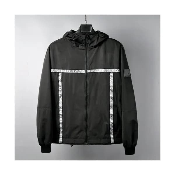 Armani Mens Logo Casual Down Jackets Black - 알마니 … - 1