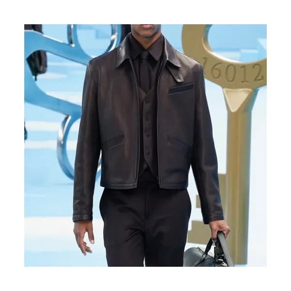 Louis vuitton Mens Logo Leather Jackets - 루이비통 20… - 1