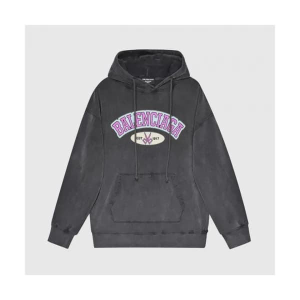 Balenciaga Mm/Wm Logo Cotton Oversize Hoodie - 발렌… - 1