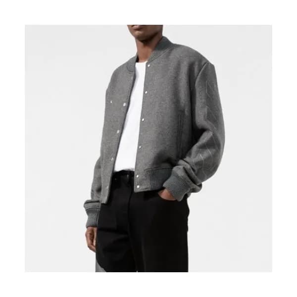 Off-white Mm/Wm Logo Casual Jackets Gray - 오프화이트 … - 1