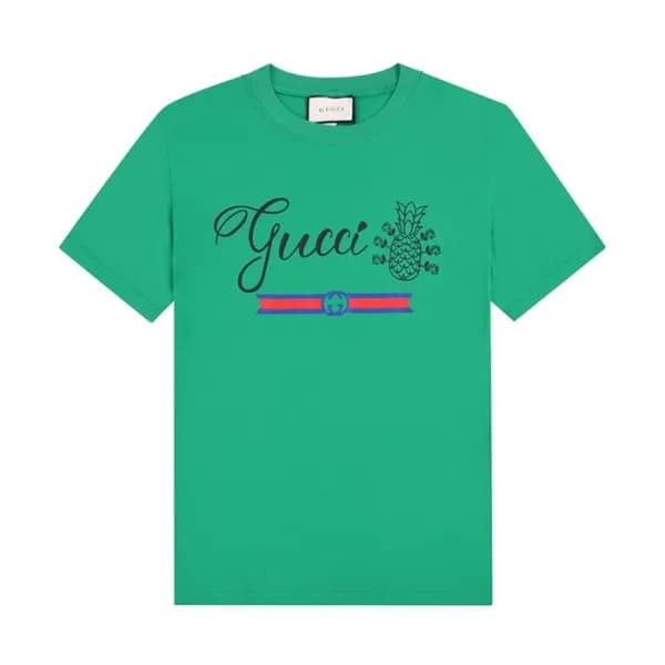 구찌 남/여 크루넥 그린 반팔티 - Unisex Green Tshirts - guc0460… - 1