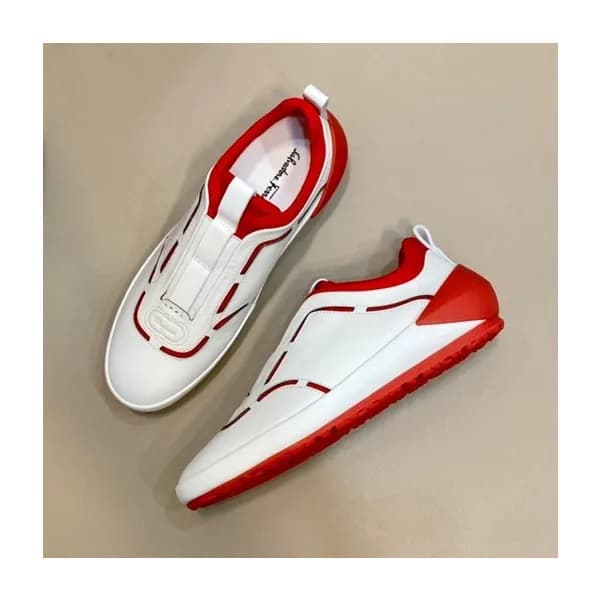 페라가모 남성 Gancini 레드 스니커즈 - Mens Red Sneakers - fer0… - 1