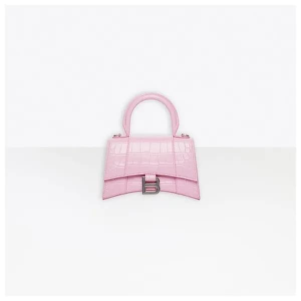 발렌시아가 여성 Hourglass 핑크 토트백 - Womens Pink Tote Bag -… - 1