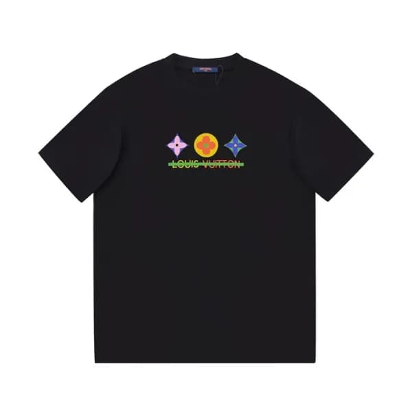 루이비통 남성 블랙 크루넥 반팔티 - Mens Black Tshirts - lou04923… - 1