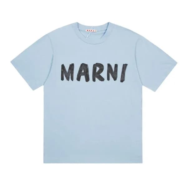 마르니 남성 클래식 블루 반팔티 - Marni Mens Blue Tshirts - Mar0… - 1