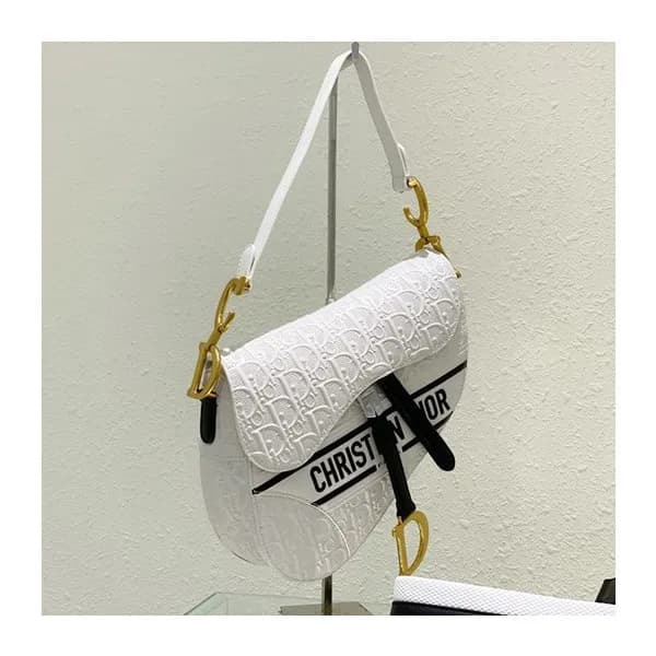 디올 여성 화이트 새들백 - Womens White Saddle Bag - dio01917… - 1