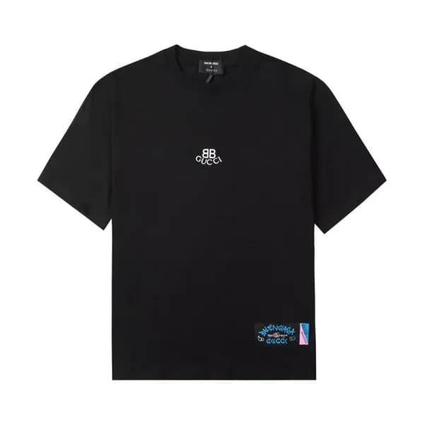 구찌 남/녀 블랙 크루넥 반팔티 - Unisex Black Tshirts - guc0494… - 1