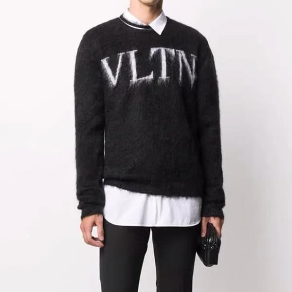 발렌티노 남성 크루넥 블랙 니트 - Mens Black Knit - val0303x - 1