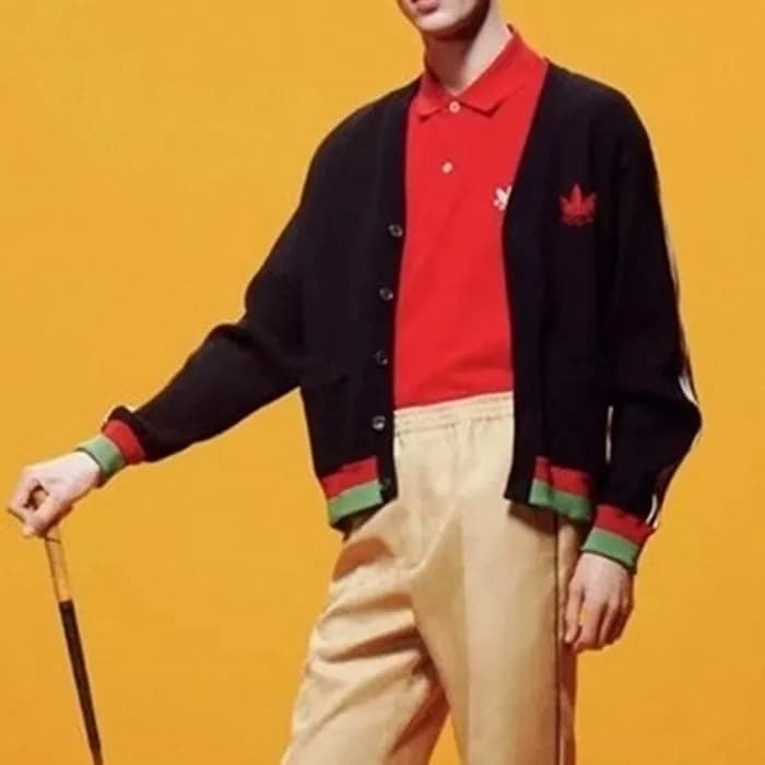 구찌 남/녀 브이넥 네이비 가디건 - Gucci Unisex Navy Cardigan - … - 1