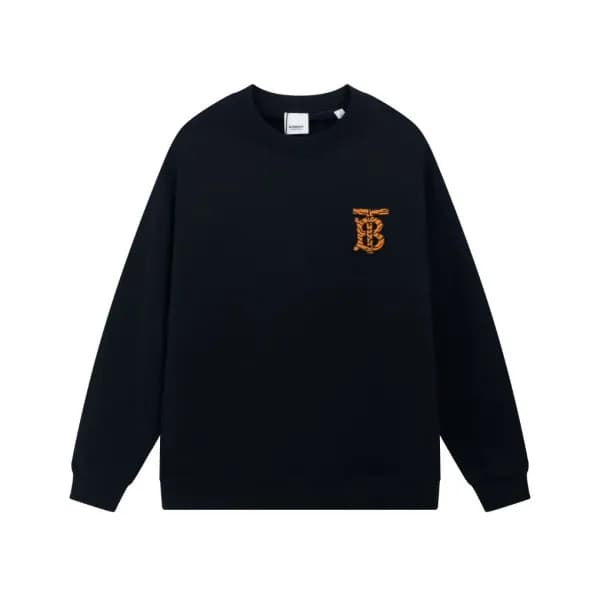 버버리 남성 크루넥 블랙 맨투맨 - Burberry Mens Black Tshirts - … - 1
