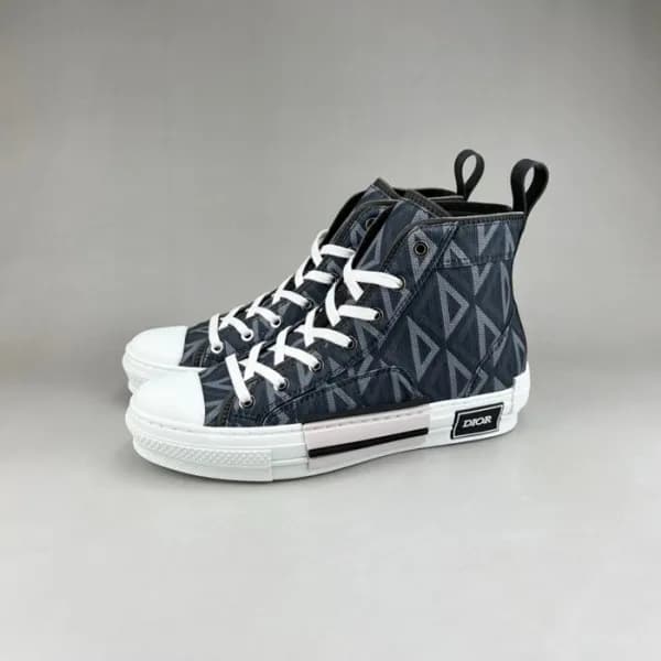 디올 남/녀 네이비 하이탑 스니커즈 - Dior Unisex Navy Sneakers - … - 1