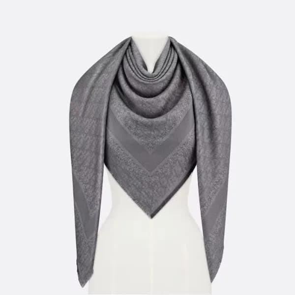 디올 남성 오블리크 그레이 머플러 - Dior Mens Gray Muffler - di15… - 1