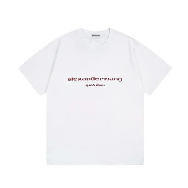 알렉산더왕 남성 이니셜 화이트 반팔티 - Alexander wang Mens White T… - 1
