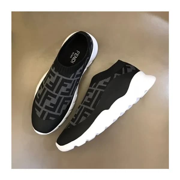 펜디 남성 이니셜 그레이 스니커즈 - Fendi Mens Gray Sneakers - fe… - 1