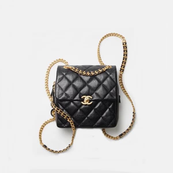 샤넬 여성 블랙 22p 백팩 - Chanel Womens Black Back Pack - … - 1