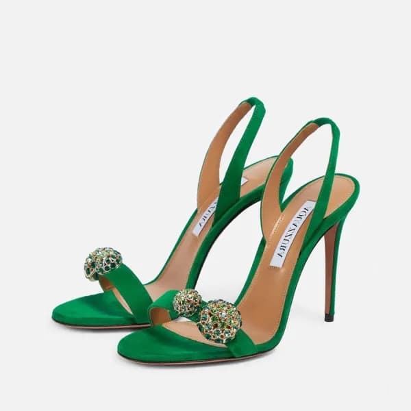 아쿠아주라 여성 그린 하이힐 - Aquazzura Womens Green High-heel… - 1