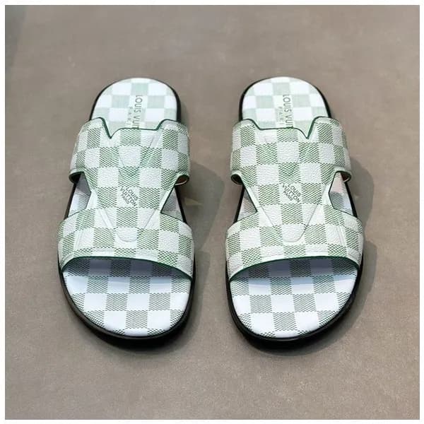 루이비통 남성 그린 슬리퍼 - Louis vuitton Mens Green Slippers… - 1
