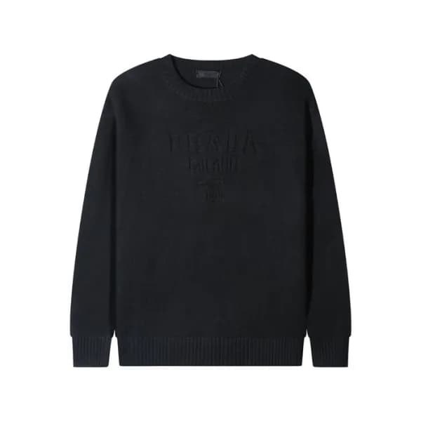 프라다 남성 크루넥 블랙 스웨터 - Prada Mens Black Sweaters - pr… - 1