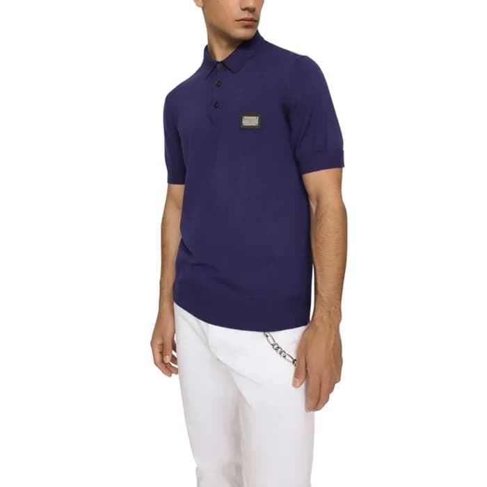 돌체앤가바나 남성 네이비 폴로 반팔티 - Dolce&Gabbana Mens Navy Tsh… - 1