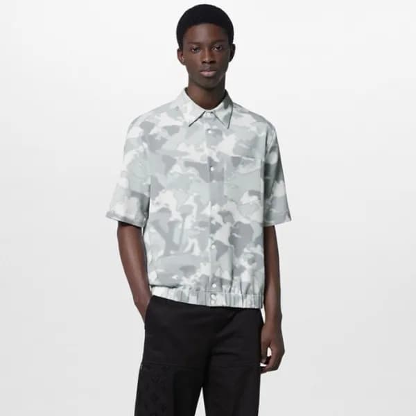 루이비통 남성 그레이 반팔 셔츠 - Louis vuitton Mens Black Shirt… - 1