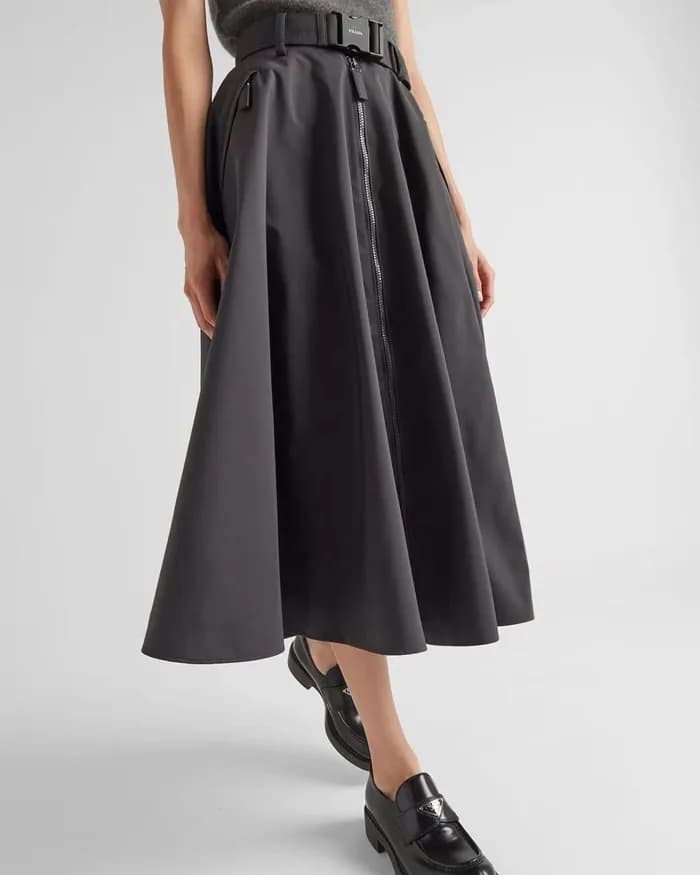 프라다 여성 블랙 롱 스커트 - Prada Womens Black Long Skirts -… - 1