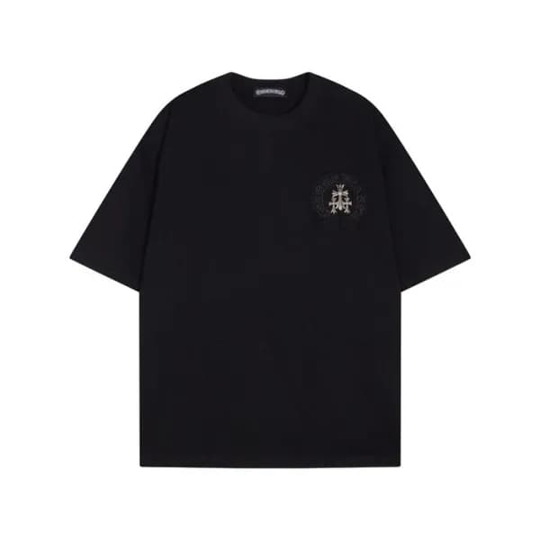 크롬하츠 남성 블랙 반팔티 - Chrom Hearts Mens Black Tshirts -… - 1