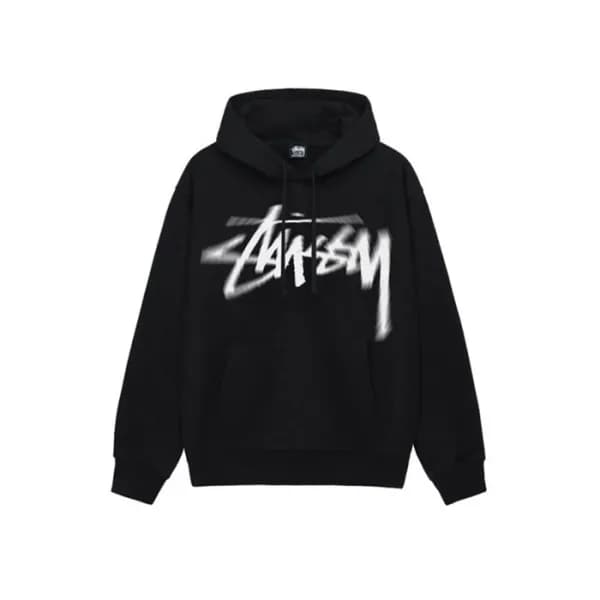 스터시 남성 블랙 후드티 - Stussy Mens Black Hoodie - stc862x - 1