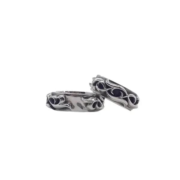 크롬하츠 남/녀 실버 반지 - Chrome Hearts Unisex Silver Ring … - 1