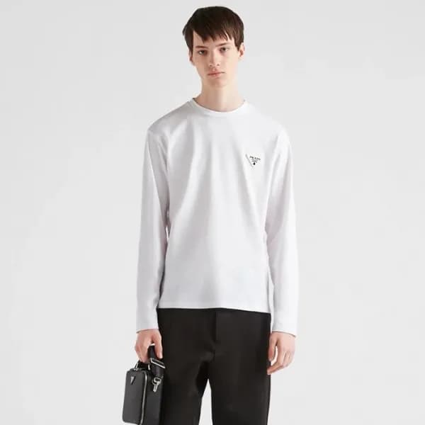 프라다 남성 라운드 긴팔티 - Prada Mens Round Tshirt - prc2692… - 1