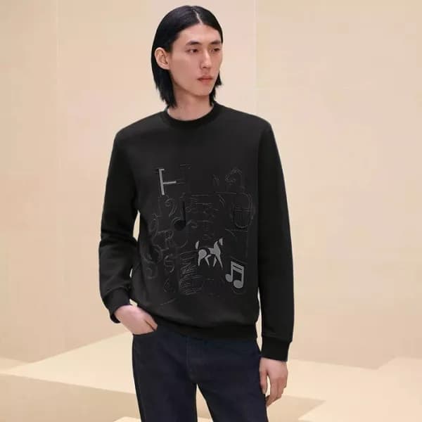 에르메스 남성 라운드 맨투맨 - Hermes Mens Round Tshirt - hec28… - 1