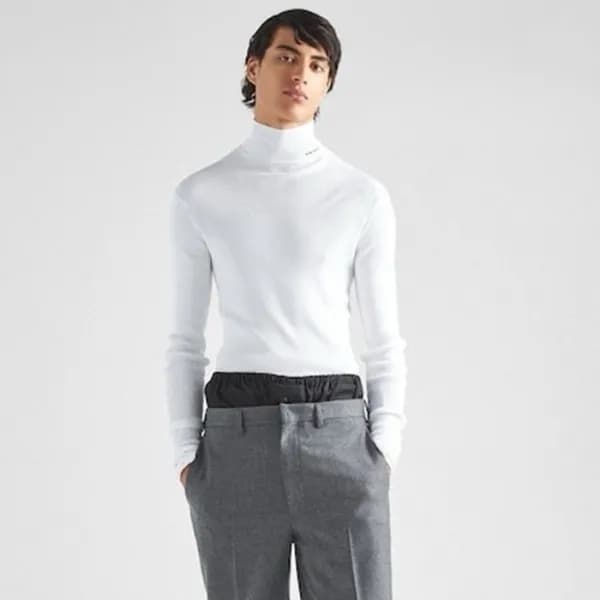 프라다 남성 터틀넥 긴팔티 - Prada Mens Turtleneck Tshirt - pr… - 1