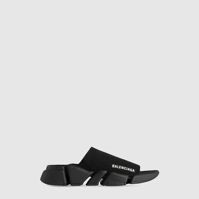 발렌시아가 남성 스피드 2.0 리사이클드 니트 슬라이드 - Balenciaga Mens S… - 1
